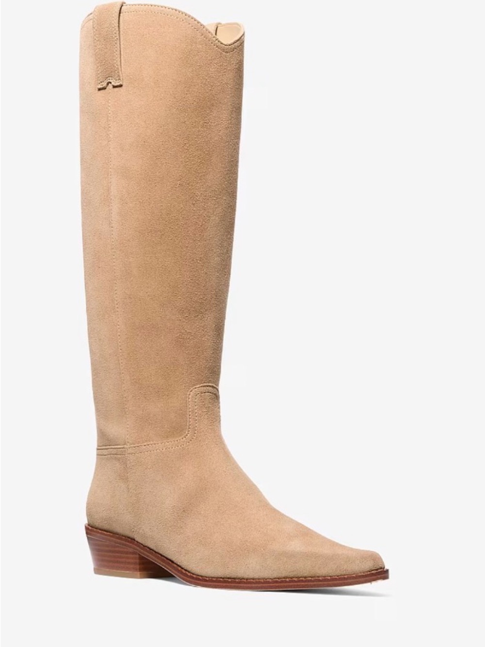 Michael Kors Beige Suede Over-the-Knee Riding Boot